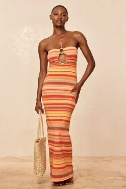 Montego Bandeau Dress - Sardinia Stripe