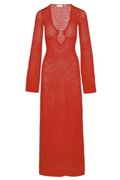 Montego Dress - Chili Pepper Lace Crochet