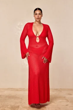 Montego Dress - Chili Pepper Lace Crochet