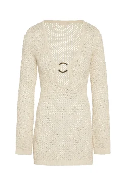 Montego Mini Dress - Ivory Diamond Crochet