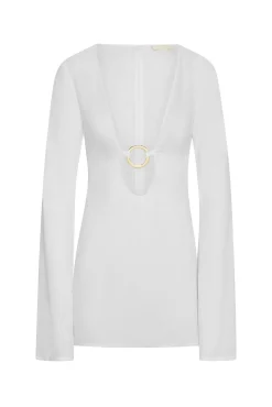 Montego Mini Dress - White Linen