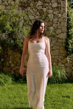 Montserrat Dress - White Linen