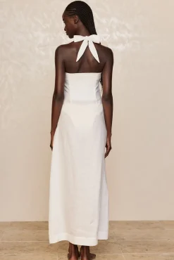 Montserrat Dress - White Linen