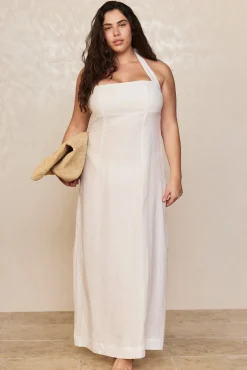 Montserrat Dress - White Linen