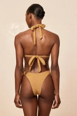 Morocco Top - Antique Gold Lurex Rib