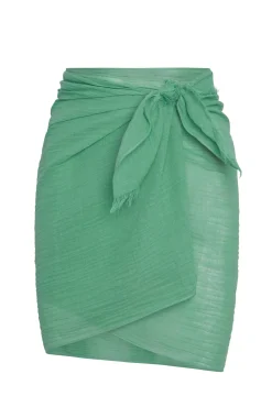 Mykonos Sarong - Pond Crinkle Linen