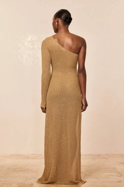 Palermo Dress - Antique Gold Lace Crochet