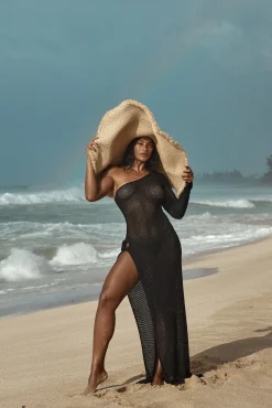 Palermo Dress - Black Lace Crochet