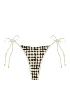 Palma Thong Colorblock - Black Gingham