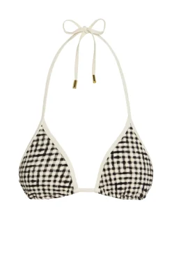 Palma Top Colorblock - Black Gingham