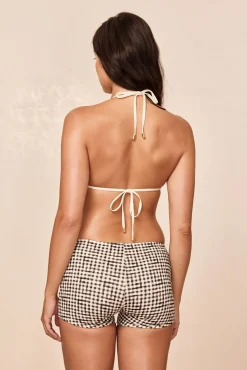 Palma Top Colorblock - Black Gingham