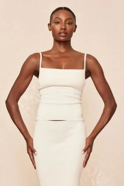 Provence Top - Ivory Knit Rib