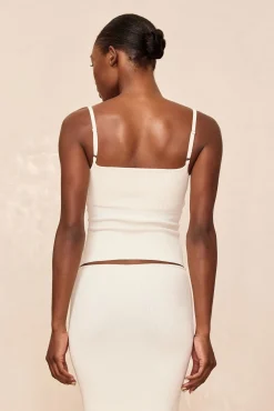 Provence Top - Ivory Knit Rib