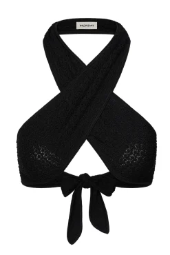 Ramatuelle Top - Black Lace Crochet