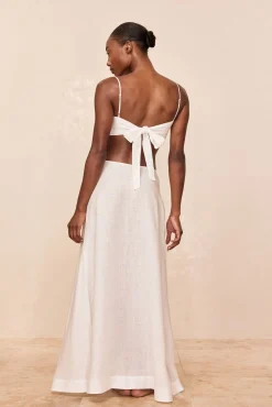 San Diego Skirt - White Linen