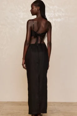 San Diego Top - Black Linen