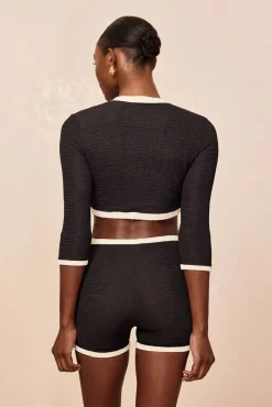 Santa Cruz Short - Black/Ivory Crinkle