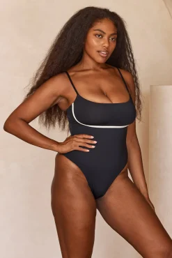 Sausalito One Piece - Black/Ivory