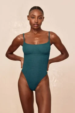 Sausalito One Piece - Evergreen Crinkle