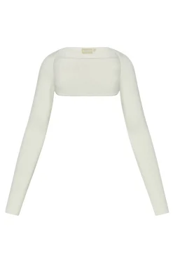 Silver Lake Knitwear Bolero - White Rib