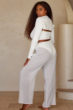 Silver Lake Knitwear Bolero - White Rib