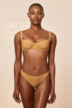 Sorrento Top - Antique Gold Lurex Rib