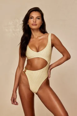 St. Barth's One Piece - Ivory Geo
