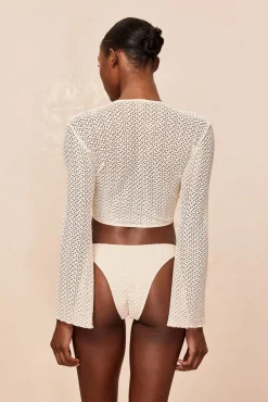 St. Barth's Top - Ivory Crochet