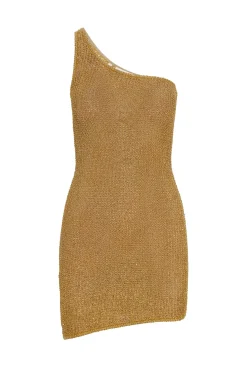 Taormina Dress - Antique Gold Sequin Knit
