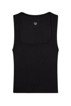 Tash Tank Long - Black Rib