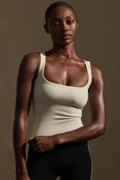 Tash Tank Long - Ivory Rib